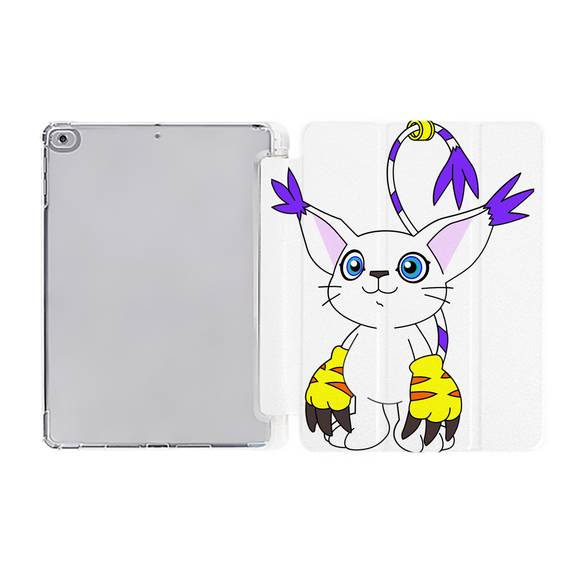 （画像用） Digimon デジタルモンスター/デジモン IPad ケース ペン収納付き 三つ折りスタンド PUレザー×シリコン 対応機種9.5/10.5/10.9インチ